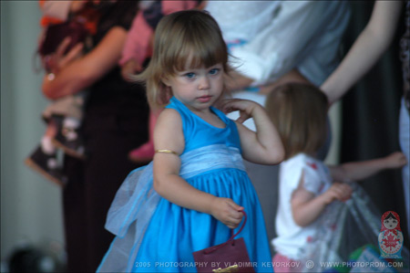 Young participant in the Most Adorable Kid photo contest